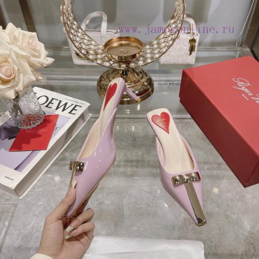 𝐑𝐨𝐠𝐞𝐫𝐕𝐢𝐯𝐢 * 24 Early Spring New Cat Heel Shoes Virgule Diamond Buckle High Heel Rear Loop wiachtwi98 - Image 3