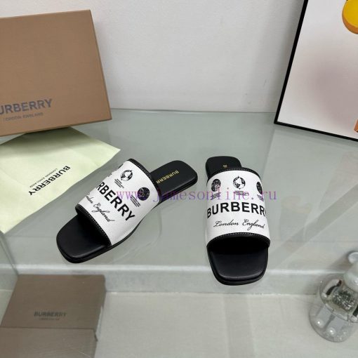 New product launched Burberry flat slippersChannel goods vulcanized one foot stepping Burberv8hvzq1b - Image 5