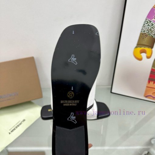 New product launched Burberry flat slippersChannel goods vulcanized one foot stepping Burberv8hvzq1b - Image 10