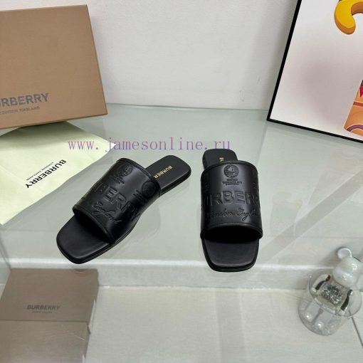 New product launched Burberry flat slippersChannel goods vulcanized one foot stepping Burbercnydq40w - Image 5