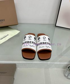 New product launched Burberry flat slippersChannel goods vulcanized one foot stepping Burberdufz953d