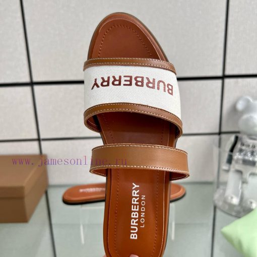 New Burberry Flat SlippersChannel goods vulcanized one foot stepping Burberry canvas shoesOr9fsb8va0 - Image 2
