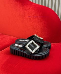 rv ss24 new arrival～RV Thick Bottom Square Buckle Slippers 24 New ProductsThick bottom heighcsdnxhay