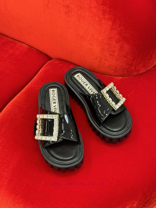 rv ss24 new arrival～RV Thick Bottom Square Buckle Slippers 24 New ProductsThick bottom heighcsdnxhay - Image 3