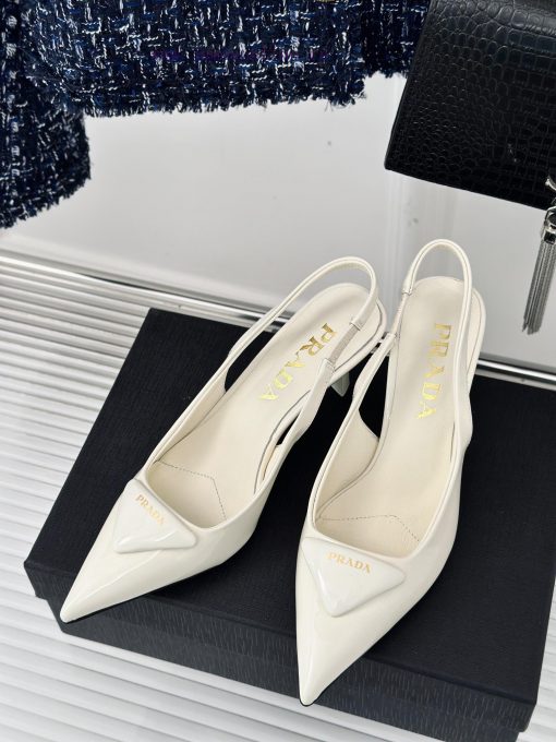 PRADA/PRADA Classic Spring/SummerTriangle logo sandals single shoe seriesThe simple design i9kkuyz82 - Image 3