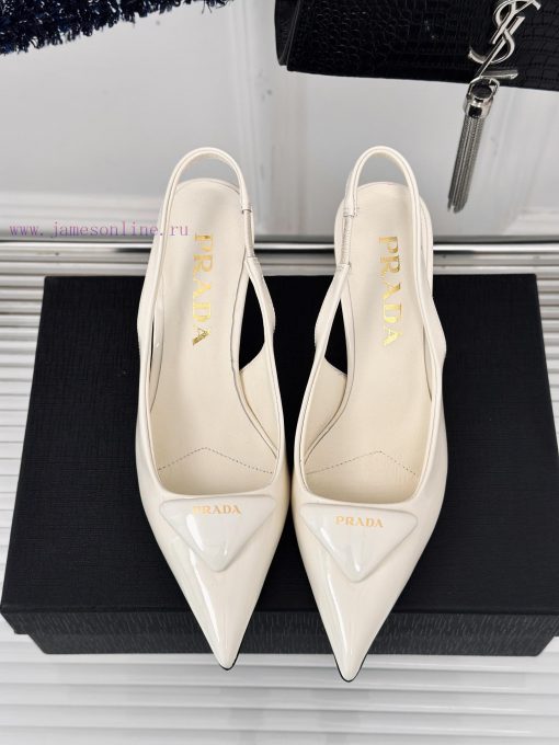 PRADA/PRADA Classic Spring/SummerTriangle logo sandals single shoe seriesThe simple design i9kkuyz82 - Image 5