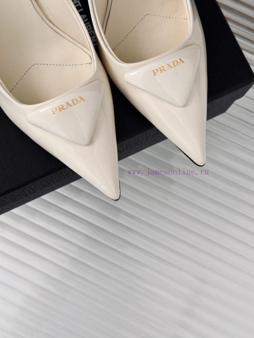 PRADA/PRADA Classic Spring/SummerTriangle logo sandals single shoe seriesThe simple design i9kkuyz82 - Image 8