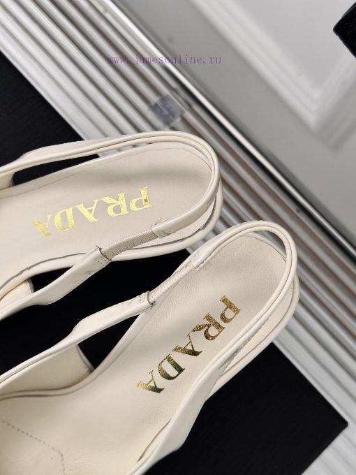PRADA/PRADA Classic Spring/SummerTriangle logo sandals single shoe seriesThe simple design i9kkuyz82 - Image 9