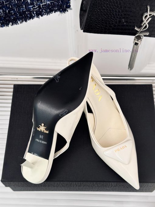 PRADA/PRADA Classic Spring/SummerTriangle logo sandals single shoe seriesThe simple design i9kkuyz82 - Image 10