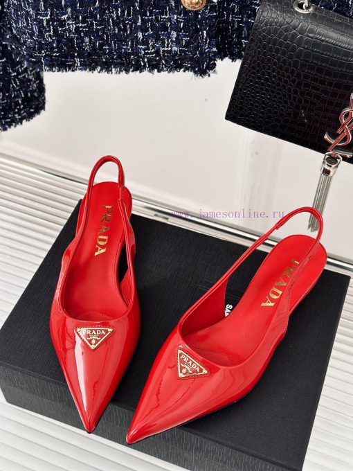 PRADA/PRADA Classic Spring/SummerTriangle logo sandals single shoe seriesThe simple design iaiognhqc - Image 3