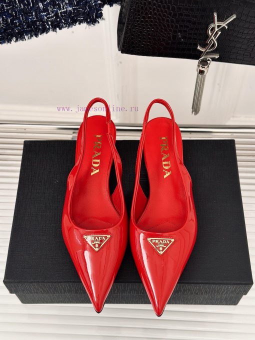 PRADA/PRADA Classic Spring/SummerTriangle logo sandals single shoe seriesThe simple design iaiognhqc - Image 5