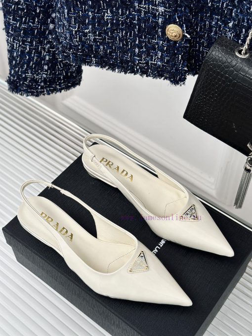 PRADA/PRADA Classic Spring/SummerTriangle logo sandals single shoe seriesThe simple design ikezzdfr2 - Image 4