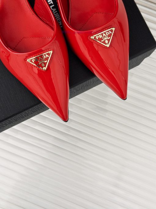 PRADA/PRADA Classic Spring/SummerTriangle logo sandals single shoe seriesThe simple design iaiognhqc - Image 8