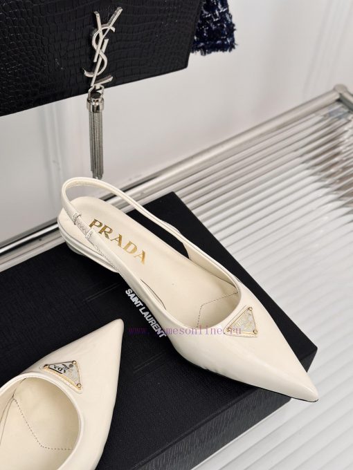 PRADA/PRADA Classic Spring/SummerTriangle logo sandals single shoe seriesThe simple design ikezzdfr2 - Image 6