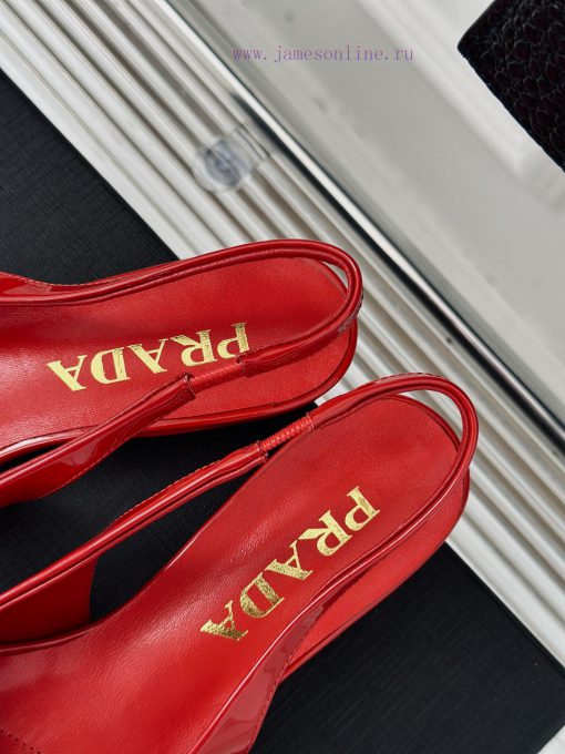 PRADA/PRADA Classic Spring/SummerTriangle logo sandals single shoe seriesThe simple design iaiognhqc - Image 9