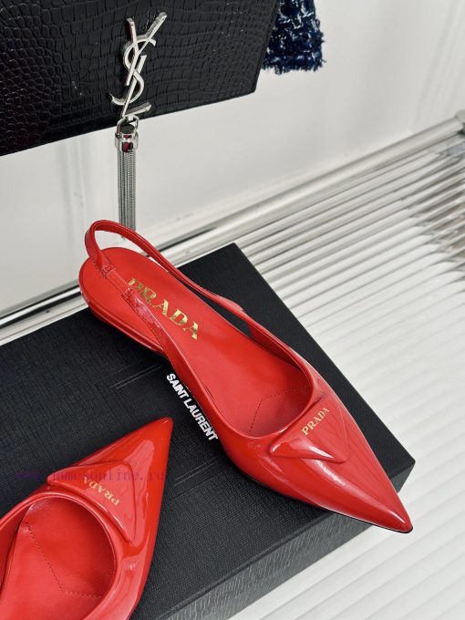 PRADA/PRADA Classic Spring/SummerTriangle logo sandals single shoe seriesThe simple design ili1e0g9v - Image 6