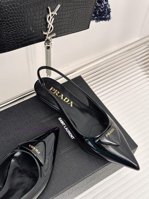 PRADA/PRADA Classic Spring/SummerTriangle logo sandals single shoe seriesThe simple design i5en29i0h - Image 6