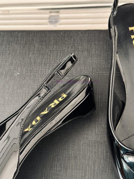 PRADA/PRADA Classic Spring/SummerTriangle logo sandals single shoe seriesThe simple design i5en29i0h - Image 7