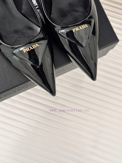 PRADA/PRADA Classic Spring/SummerTriangle logo sandals single shoe seriesThe simple design i5en29i0h - Image 8