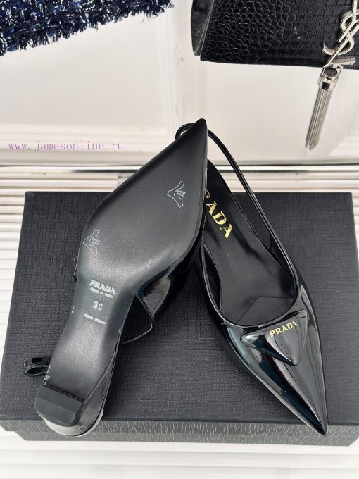 PRADA/PRADA Classic Spring/SummerTriangle logo sandals single shoe seriesThe simple design i5en29i0h - Image 10