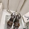 LV Water Platform Coarse Heel Sandals with Super Quality and Explosive Denim Design Originalna0dism6