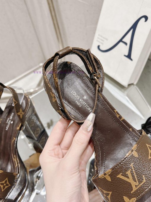 LV Water Platform Coarse Heel Sandals with Super Quality and Explosive Denim Design Originalna0dism6 - Image 10