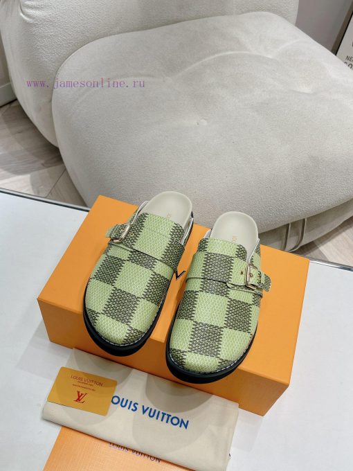 Cx Colorful Checkerboard Pattern New Half Slippers Winterbreak Comfert Flat SlippersThe leatymgz77yq