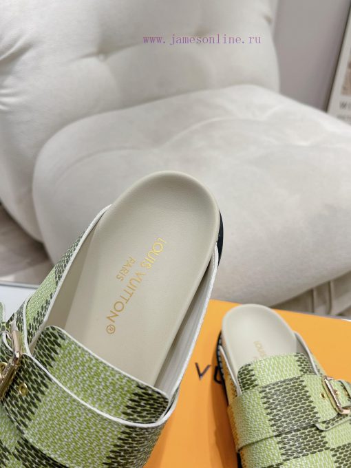 Cx Colorful Checkerboard Pattern New Half Slippers Winterbreak Comfert Flat SlippersThe leatymgz77yq - Image 8