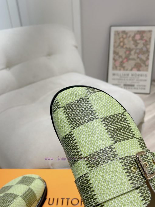 Cx Colorful Checkerboard Pattern New Half Slippers Winterbreak Comfert Flat SlippersThe leatymgz77yq - Image 9