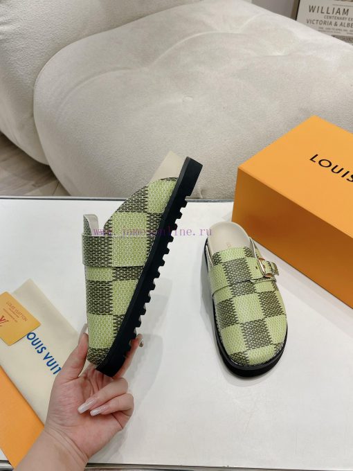 Cx Colorful Checkerboard Pattern New Half Slippers Winterbreak Comfert Flat SlippersThe leatymgz77yq - Image 10