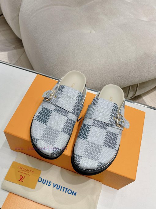 Cx Colorful Checkerboard Pattern New Half Slippers Winterbreak Comfert Flat SlippersThe leatj93omugs - Image 2