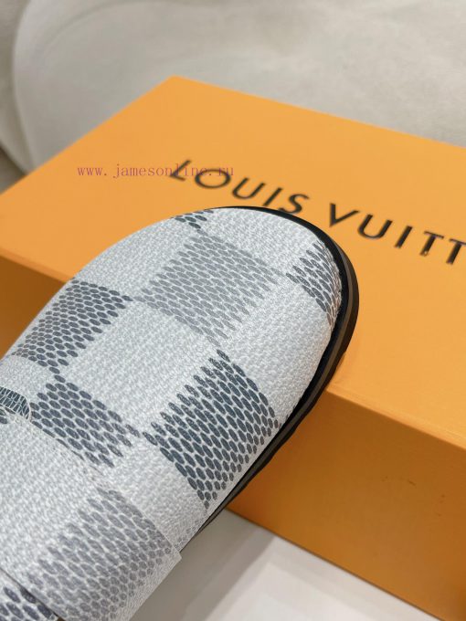 Cx Colorful Checkerboard Pattern New Half Slippers Winterbreak Comfert Flat SlippersThe leatj93omugs - Image 8