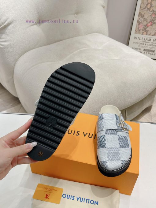 Cx Colorful Checkerboard Pattern New Half Slippers Winterbreak Comfert Flat SlippersThe leatj93omugs - Image 10
