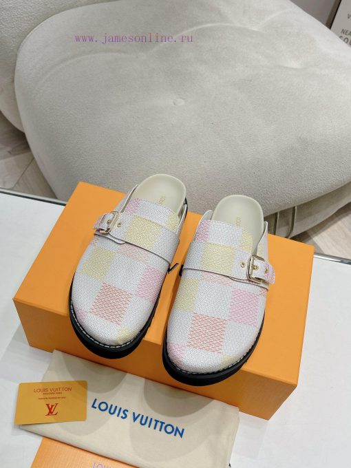 Cx Colorful Checkerboard Pattern New Half Slippers Winterbreak Comfert Flat SlippersThe leatqj6p0j0f - Image 2