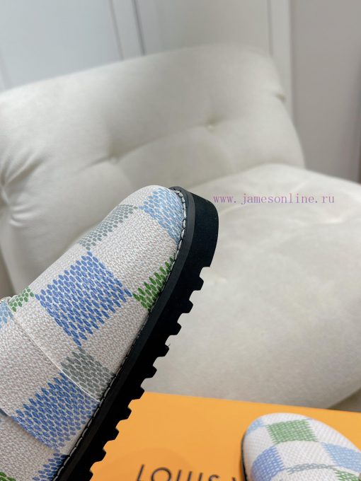 Cx Colorful Checkerboard Pattern New Half Slippers Winterbreak Comfert Flat SlippersThe leat91094szo - Image 8