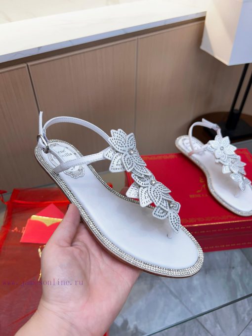 Rene Caovella - RC 2024 Spring New Product VARIE T-shaped Sandals Mix the timeless elegance ize6f6tj - Image 4