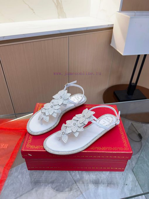 Rene Caovella - RC 2024 Spring New Product VARIE T-shaped Sandals Mix the timeless elegance ize6f6tj - Image 7