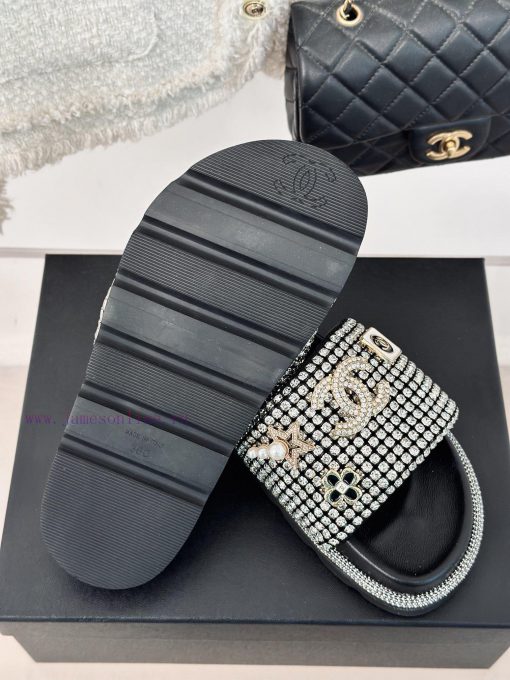 Chanel | Chanel 24P New ProductSparkling rhinestone double C lazy slippersThe shoe upper is r8wmsxlv - Image 10