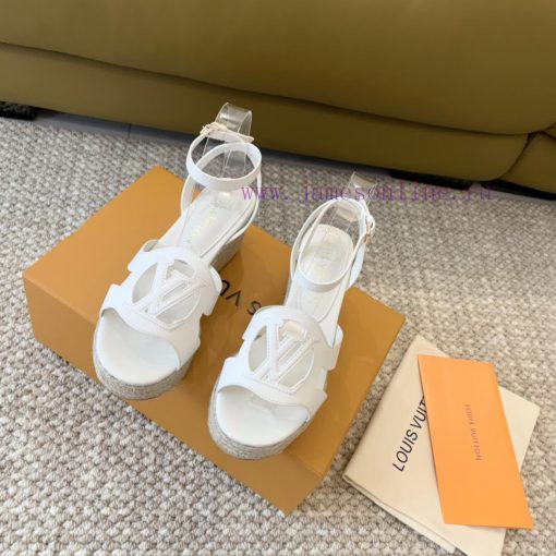 Loui * Vuitton * L ️ Donkey Home 🫧 24 New Product Thick Bottom Sponge Cake Straw SandalsHeigcqbkm85m - Image 6