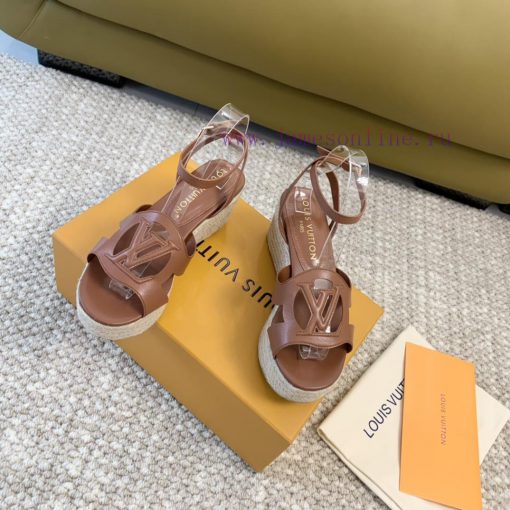 Loui * Vuitton * L ️ Donkey Home 🫧 24 New Product Thick Bottom Sponge Cake Straw SandalsHeiglgfz28qv - Image 3