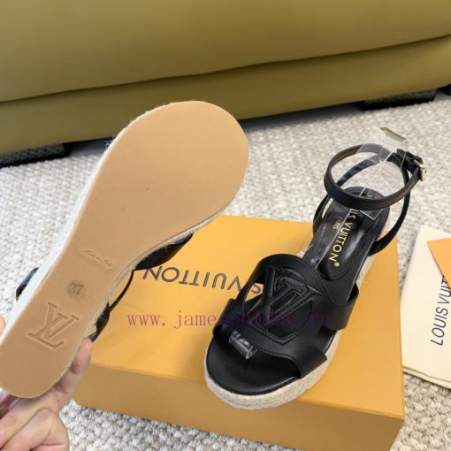 Loui * Vuitton * L ️ Donkey Home 🫧 24 New Product Thick Bottom Sponge Cake Straw SandalsHeig1fcoap5i - Image 10