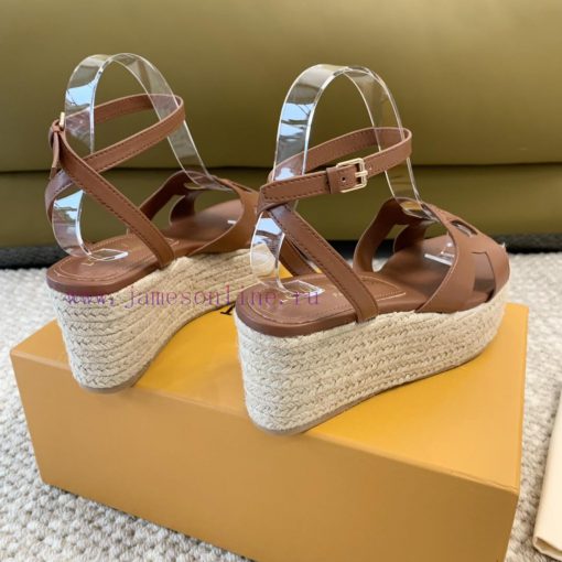 Loui * Vuitton * L ️ Donkey Home 🫧 24 New Product Thick Bottom Sponge Cake Straw SandalsHeiglgfz28qv - Image 6