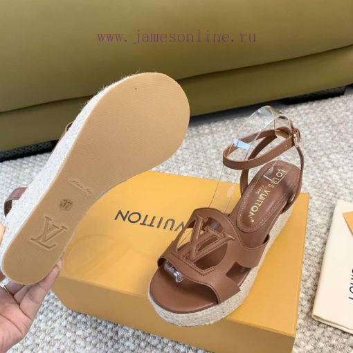 Loui * Vuitton * L ️ Donkey Home 🫧 24 New Product Thick Bottom Sponge Cake Straw SandalsHeiglgfz28qv - Image 9