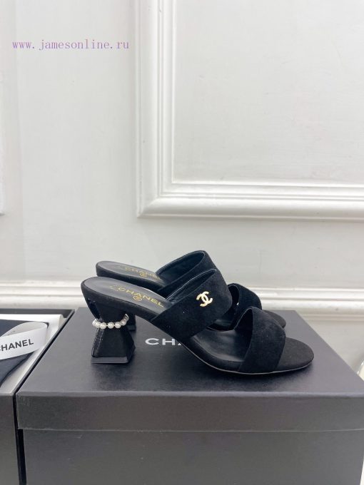 ️𝐂𝐇𝐀𝐍𝐄* 🦋 2024 Early Spring New Product Classic Pearl Heel Slippers Series Newly Released 〰Txw8kyvnb - Image 5