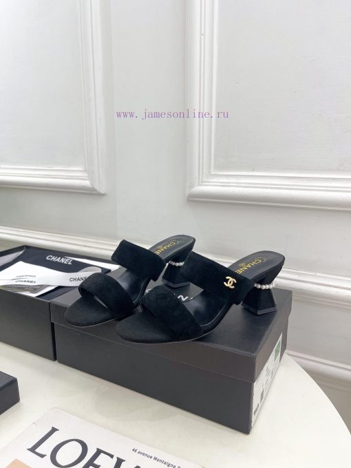 ️𝐂𝐇𝐀𝐍𝐄* 🦋 2024 Early Spring New Product Classic Pearl Heel Slippers Series Newly Released 〰Txw8kyvnb - Image 6