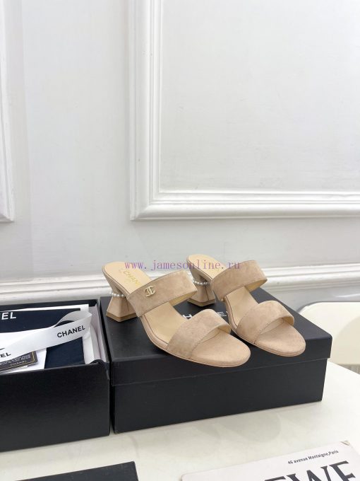 ️𝐂𝐇𝐀𝐍𝐄* 🦋 2024 Early Spring New Product Classic Pearl Heel Slippers Series Newly Released 〰Twywsefd2 - Image 3