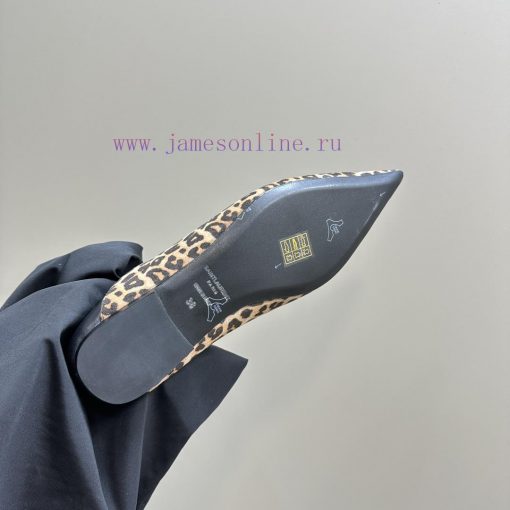 Saint Laurent leopard print satin sole with pointed toe and V-shaped upperShohuonapa leatherzfm8y9v7 - Image 10