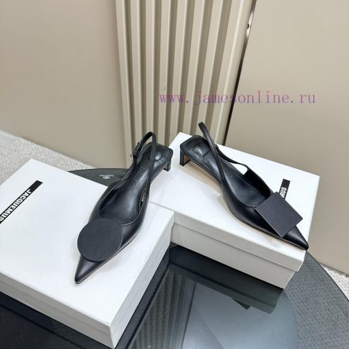 JACQUEMUS designer brand SND minimalist pointed toe women's high heelsBow decoration with polfyf6gnb - Image 4