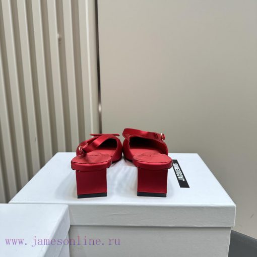 JACQUEMUS designer brand SND minimalist pointed toe women's high heelsBow decoration with pod821uo8j - Image 7