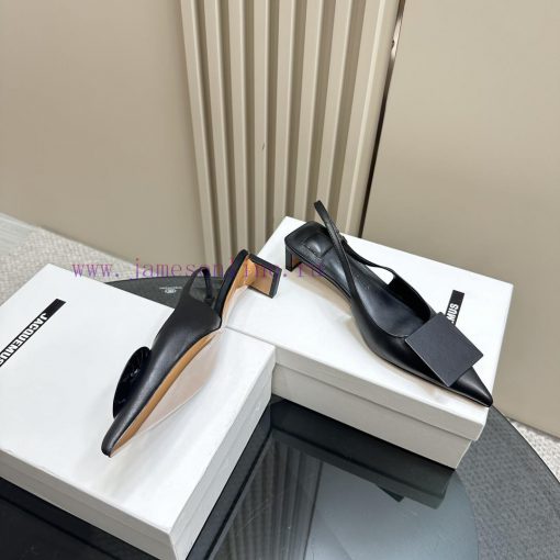 JACQUEMUS designer brand SND minimalist pointed toe women's high heelsBow decoration with polfyf6gnb - Image 5